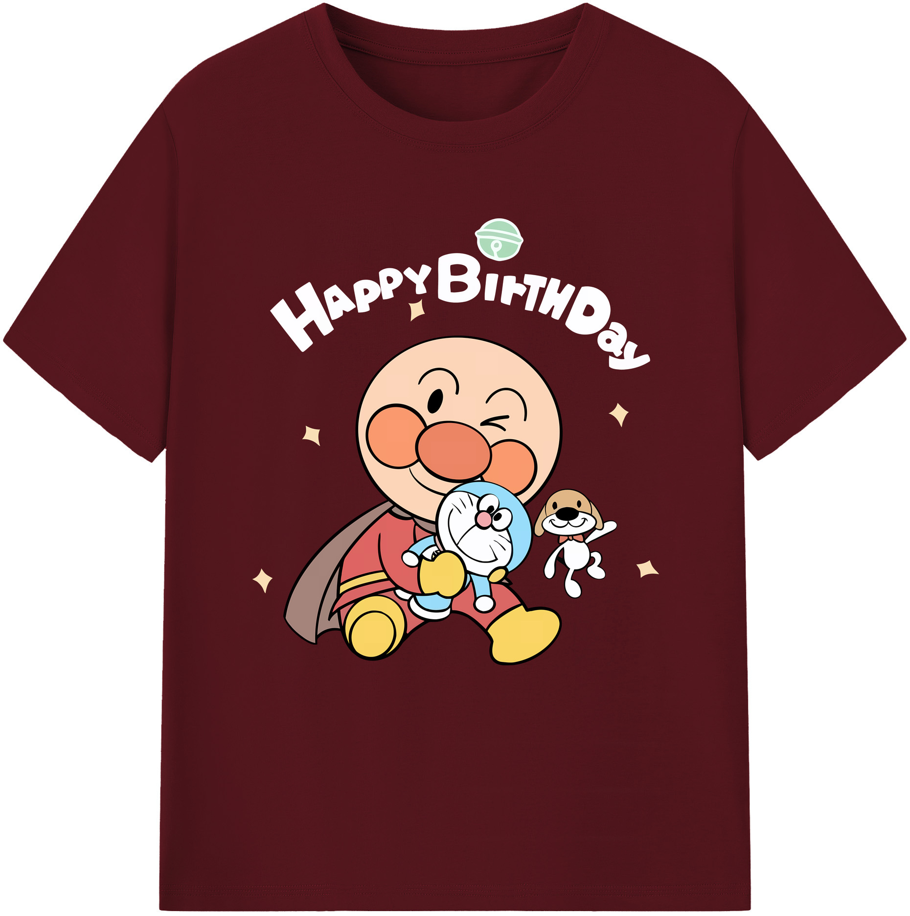 （画像用） アンパンマン Anpanman 綿100％半袖Tシャツ（フロントプリント）